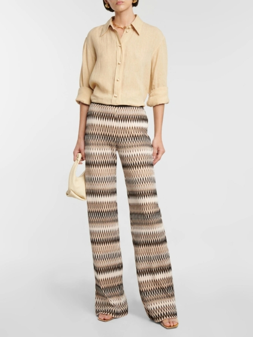 Missoni High Rise Zig-Zag Knit Pants Size IT 48/US 12